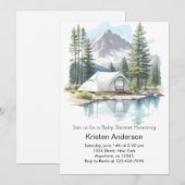 Camping Stars Adventure wacht op Baby shower Kaart (Voorkant / Achterkant)