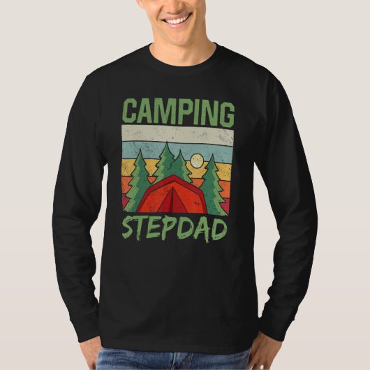 Camping Stepdad Campfire Camp Camper Campsite T-shirt (Voorkant)
