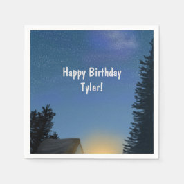 Camping Sterrennacht Party Servet