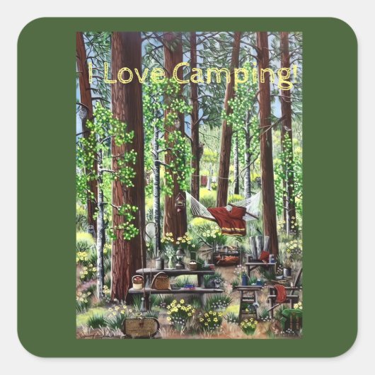 Camping Sticker (Voorkant)