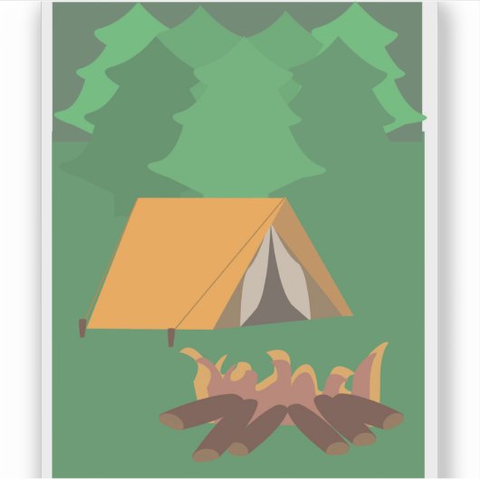 Camping Sticker (Voorkant)