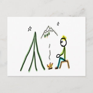 Camping Stickman Briefkaart