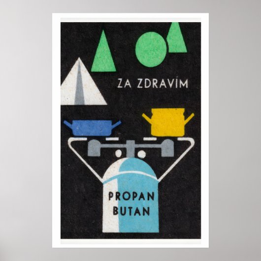 Camping Stove Propane - Matchbox Print - Czech (Voorkant)