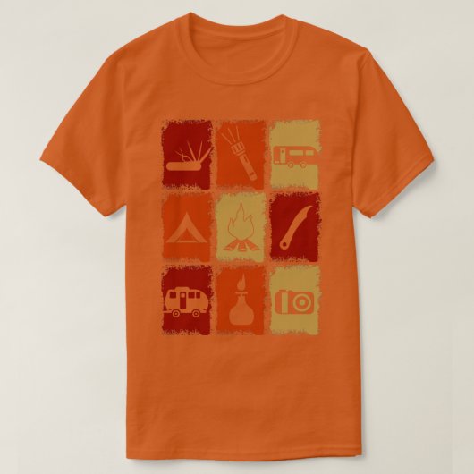 Camping Stuff Retro 1 T-shirt (Design voorkant)
