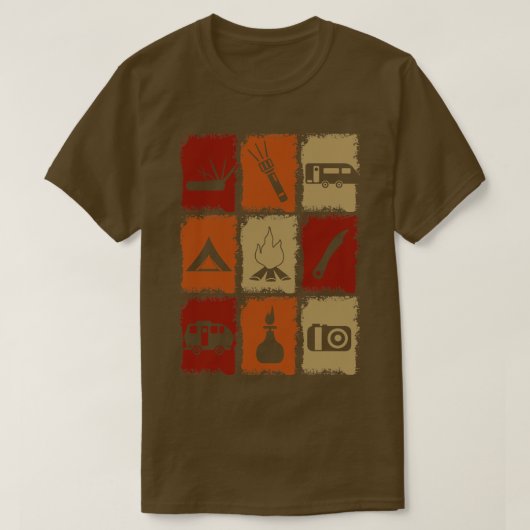 Camping Stuff Retro 2 T-shirt (Design voorkant)