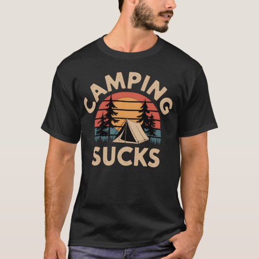 Camping Sucks gift T-shirt (Voorkant)