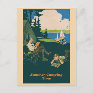Camping Summer Travel Poster Briefkaart
