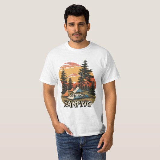 Camping T-shirt (Voorkant volledig)