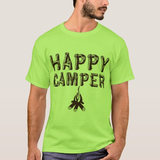 Camping T-Shirt - Happy Camper (Voorkant)