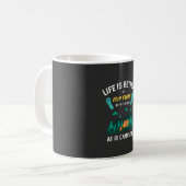 Camping - Teenslippers met vuurbal Koffiemok (Voorkant links)