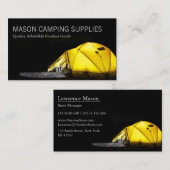 Camping tent at nachts - Visitekaartje (Voorkant / Achterkant)