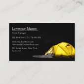 Camping tent at nachts - Visitekaartje (Achterkant)