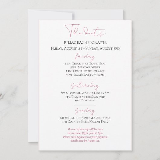 Camping Tent Bachelorette Party Invitation Kaart (Achterkant)