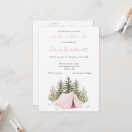 Camping Tent Bachelorette Party Invitation Kaart