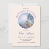 Camping Tent Bachelorette Party Invitation Kaart (Voorkant)