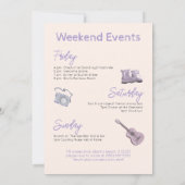 Camping Tent Bachelorette Party Invitation Kaart (Achterkant)