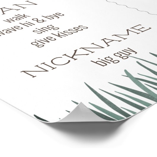 Camping Tent Beer Boy 1st Birthday Milestone Poster (Hoek)