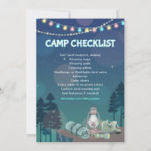 Camping Tent Bonfire Boy Birthday Uitnodiging (Achterkant)