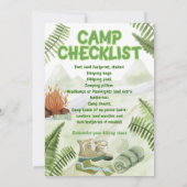 Camping Tent Bonfire Boy Birthday Uitnodiging (Achterkant)