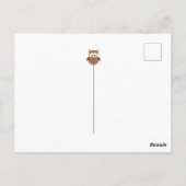 Camping, tent, bos dieren berg dank u briefkaart (Achterkant)