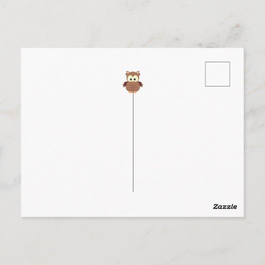 Camping, tent, bos dieren berg dank u briefkaart (Achterkant)