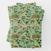 Camping Tent Campfire Shotgun Pattern Inpakpapier Vel (In situ)