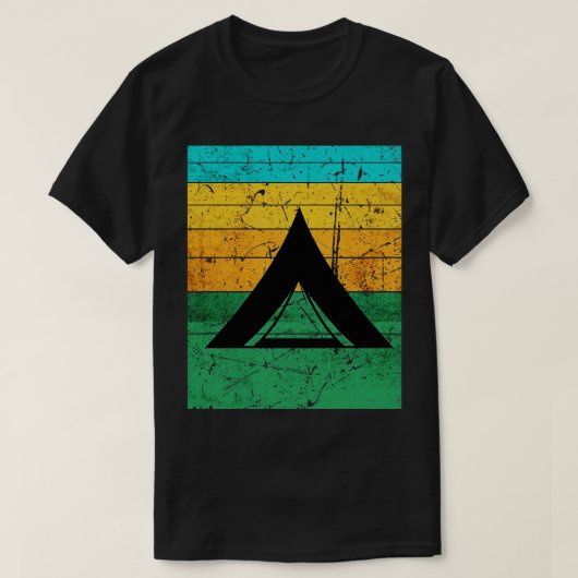 Camping Tent Camping Retro 2 T-shirt (Design voorkant)