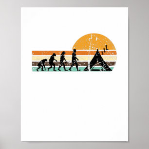 Camping Tent Camping Retro Poster