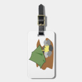 Camping Tent en kampvuur Outdoor Adventure Bagagelabel (Voorkant verticaal)