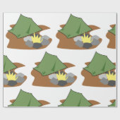 Camping Tent en kampvuur Outdoor Adventure Cadeaupapier (Vlak)