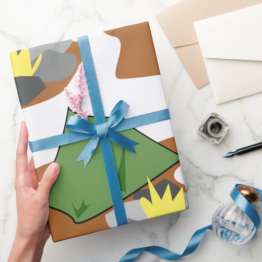 Camping Tent en kampvuur Outdoor Adventure Cadeaupapier