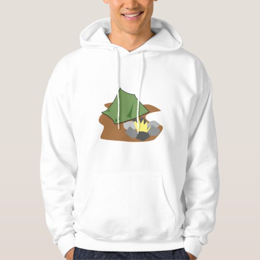 Camping Tent en kampvuur Outdoor Adventure Hoodie