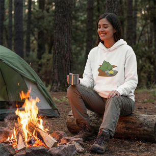 Camping Tent en kampvuur Outdoor Adventure Hoodie