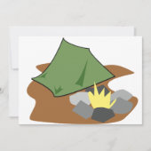 Camping Tent en kampvuur Outdoor Adventure Kaart (Voorkant)
