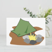 Camping Tent en kampvuur Outdoor Adventure Kaart (Staand voorkant)