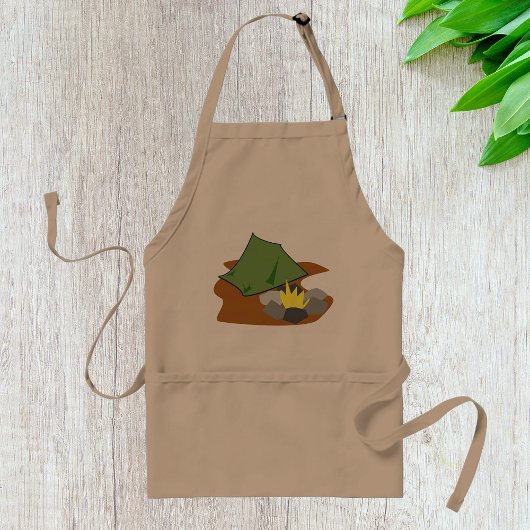 Camping Tent en kampvuur Outdoor Adventure Standaard Schort