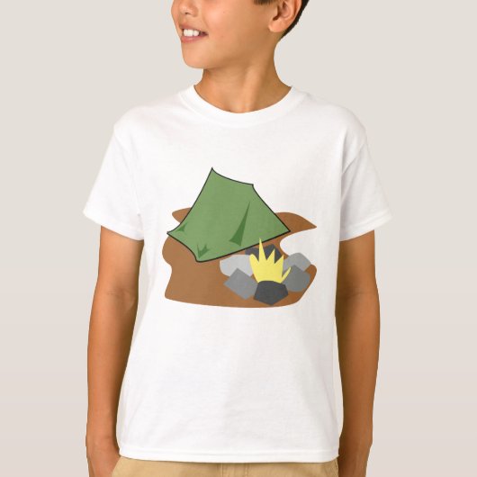 Camping Tent en kampvuur Outdoor Adventure T-shirt (Voorkant)