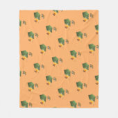 Camping Tent, kampvuur en Smores Patroon Fleece Deken (Voorkant)