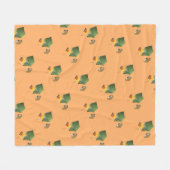 Camping Tent, kampvuur en Smores Patroon Fleece Deken (Voorkant (Horizontaal))