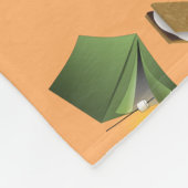 Camping Tent, kampvuur en Smores Patroon Fleece Deken (Hoek)