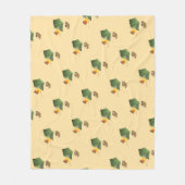 Camping Tent, kampvuur en Smores Patroon Fleece Deken (Voorkant)