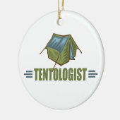 Camping, tent keramisch ornament (Links)