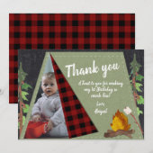 Camping Tent Photo Hartelijk dank Bedankkaart (Voorkant / Achterkant)