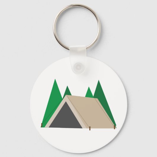 Camping Tent Sleutelhanger (Voorkant)