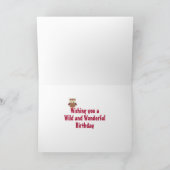 Camping, Tent, Woodland Animals Mountain Birthday Kaart (Binnen)