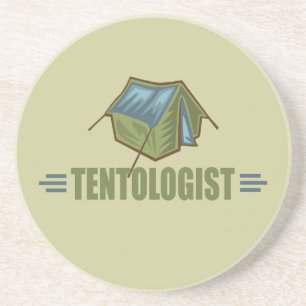 Camping, tent zandsteen onderzetter