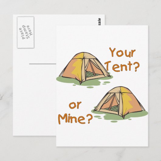 Camping Tents Briefkaart (Voorkant / Achterkant)