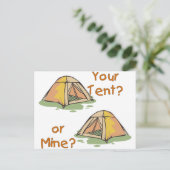 Camping Tents Briefkaart (Staand voorkant)