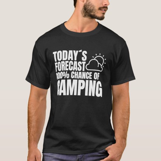 Camping tents campsite weather preview camping t-shirt (Voorkant)