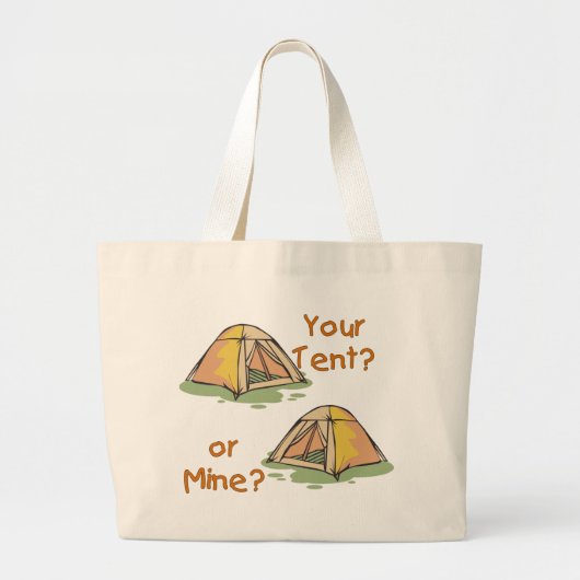 Camping Tents Grote Tote Bag (Voorkant)